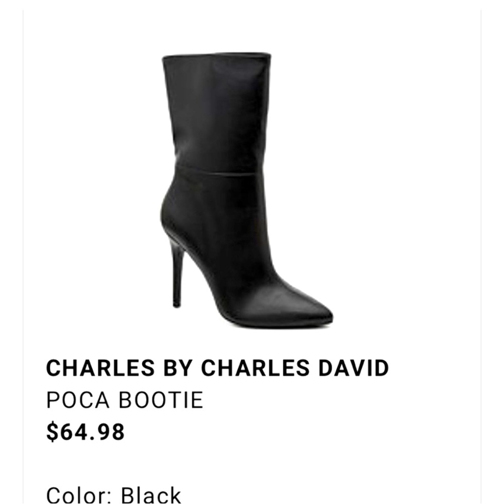 *Worn Only Once!* Charles David Black Leather Boots